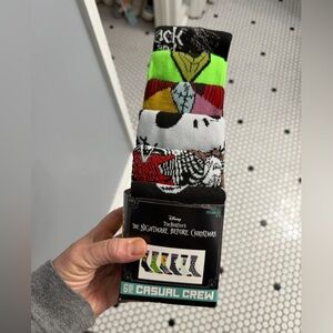 NWT Disney x bioworld The Nightmare Before Christmas Crew Socks 6 pairs